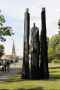 Dans le reflet du ciel|2011 chêne traité 3 figures extraites d'un même arbre, 6,2 x 2,40 x 1,70 m